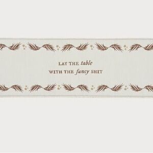 Taylor Swift Tolerate It Elegant Brown and Cream Table Runner